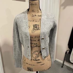 Elodie cropped gray cardigan